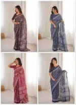 Scdf Bagru B Cotton Printed Saree Collection - Image 2