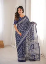 Scdf Bagru B Cotton Printed Saree Collection - Image 3