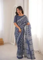 Scdf Bagru B Cotton Printed Saree Collection - Image 4