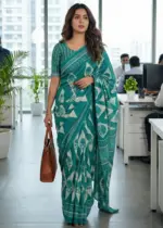 Scdf Office Time C Fancy Cotton Printed Saree Collection - Image 2