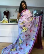 Scmg Mangala Linen Printed Manglagiri Saree Collection