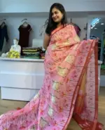 Scmg Mangala Linen Printed Manglagiri Saree Collection - Image 4