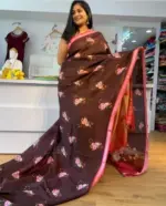 Scmg Mangala Linen Printed Manglagiri Saree Collection - Image 9