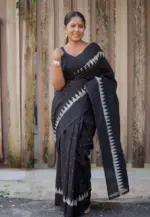 Scmg Shweta Linen Woven Ikkat Saree Collection - Image 14