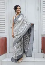 Scmg Shweta Linen Woven Ikkat Saree Collection - Image 15