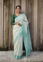 Scmg Shweta Linen Woven Ikkat Saree Collection - Image 3