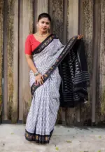 Scmg Shweta Linen Woven Ikkat Saree Collection - Image 5
