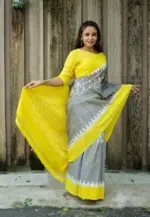 Scmg Shweta Linen Woven Ikkat Saree Collection - Image 6