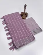 Scwt Linen a Linen Woven Tassel Daily Wear Saree Collection - Image 3