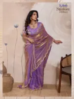 Sethnic Swayam Metallic Velvet Sequence Zari Work Saree Collection - Image 16