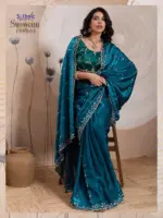 Sethnic Swayam Metallic Velvet Sequence Zari Work Saree Collection - Image 18