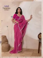 Sethnic Swayam Metallic Velvet Sequence Zari Work Saree Collection - Image 3