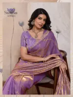 Sethnic Swayam Metallic Velvet Sequence Zari Work Saree Collection - Image 30