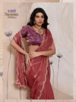 Sethnic Swayam Metallic Velvet Sequence Zari Work Saree Collection - Image 32