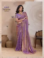 Sethnic Swayam Metallic Velvet Sequence Zari Work Saree Collection - Image 4