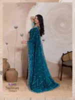 Sethnic Swayam Metallic Velvet Sequence Zari Work Saree Collection - Image 8