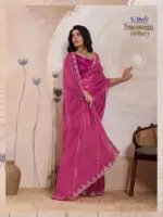 Sethnic Swayam Metallic Velvet Sequence Zari Work Saree Collection - Image 9