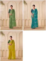 Shanta Modal Georgette Embroidery Zari Worked Saree Collection - Image 4