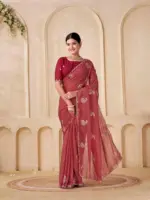 Shanta Modal Georgette Embroidery Zari Worked Saree Collection - Image 5