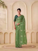 Shanta Modal Georgette Embroidery Zari Worked Saree Collection - Image 6
