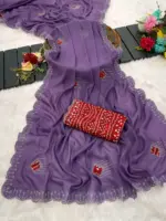 Star Women 6332 Modal Georgette Embellished Saree Collection - Image 2