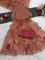 Star Women 6333 Modal Georgette Embellished Saree Collection - Image 7