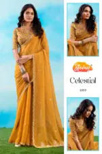 Stavan Celestial Fancy Embroidery Saree Collection - Image 3