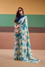 Taraa L 7008 Satin Silk Floral Printed Party Wear Saree Collection - Image 4