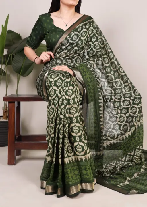Taraa L 7020 Viscose Chanderi Zari Border Daily Wear Saree Collection