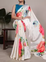 Taraa L 7027 Satin Silk Floral Printed Beautiful Saree Collection - Image 5