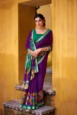 Taraa L 7048 Viscose Chanderi Kalamkari Printed Fancy Saree Collection