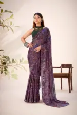 Taraa L 7051 Lurex Brasso Floral Viscose Fancy Saree Collection - Image 4