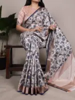 Taraa L 7055 Tussar Silk Printed Fancy Saree Collection