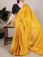 Taraa L 7105 Gadhwal Chex Arca Worked Fancy Saree Collection - Image 4