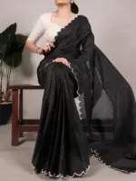 Taraa L 7105 Gadhwal Chex Arca Worked Fancy Saree Collection - Image 7