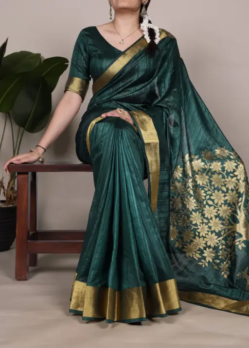 Taraa L 7903 Raw Silk Zari Worked Fancy Saree Collection