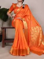 Taraa L 7903 Raw Silk Zari Worked Fancy Saree Collection - Image 5