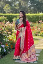 Vt 6079 T Banarasi Silk Meenakari Weaved Fancy Saree Collection - Image 5