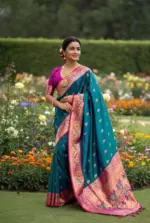 Vt 6079 T Banarasi Silk Meenakari Weaved Fancy Saree Collection - Image 8