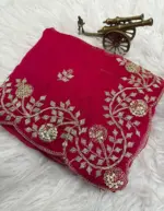 Vt 6083 T Fandy Satin Embroidery Worked Premium Saree Collection - Image 4