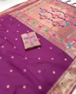 Vt 6084 T Khadi Row Silk Zari Weaving Saree Collection - Image 2
