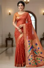 Vt 6086 T Soft Muga Cotton Paithani Saree Collection - Image 3