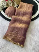 Aab Apsara Chiffon with Beads Handwork Fancy Saree Collection - Image 14