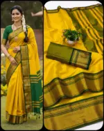 Aab Khan Football Kanchivaram Silk with Zari Pattern Saree Collection - Image 2