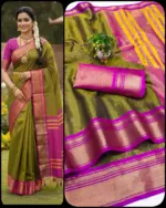 Aab Khan Football Kanchivaram Silk with Zari Pattern Saree Collection - Image 5