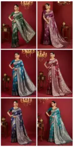 Ast Aadya Silk Vol 1 Silk Blend with Tassels Work Festive Wear Saree Collection - Image 3