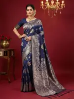 Ast Aadya Silk Vol 1 Silk Blend with Tassels Work Festive Wear Saree Collection - Image 5