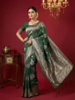 Ast Aadya Silk Vol 1 Silk Blend with Tassels Work Festive Wear Saree Collection - Image 7