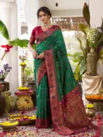 Ast Kanchana Silk Pochampally Soft Silk Festival Saree Collection - Image 7