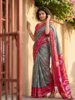 Ast Navya Silk Vol 1 Soft Silk Pochampally Festival Wear Saree Collection - Image 5